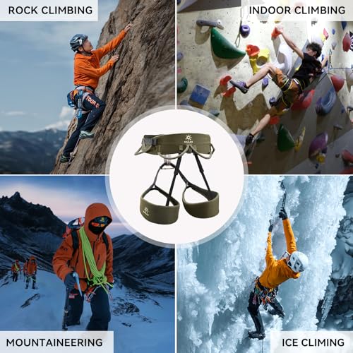 KAILAS Airo Rock Climbing Harness Men Roofing Harnesses Rescue Mountaineering Safety Belt Women Comfortable Lightweight - color: Gray Green, size: X-Large