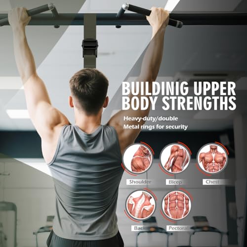 LEEKEY Pull Up Assistance Bands,5-125LB Resistance Bands with Grip、Door Anchor、Gym Bag - Exercise Bands for Full-Body Training, Fitness, Physical Therapy -USA Original Patent - style: 75LBS-GREEN