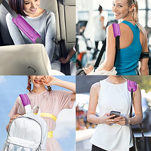 ZINZ Universal Shoulder Pad with Ultra Thick Cushion for Bag Luggage Bag Crossbody, Plus Long & Anti-Slip & Breathable,Purple - color: Purple