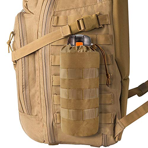 FRTKK Tactical MOLLE Water Bottle Pouch with Drawstring Open Top & Mesh Bottom, Military Water Bottle Holder Bag Sports Travel Hydration Carrier - color: ACU