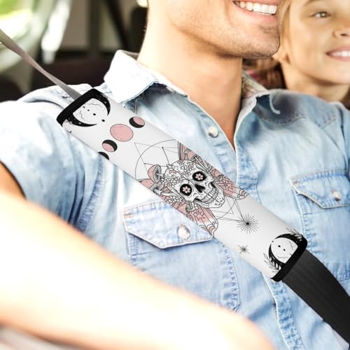 2PCS Universal Fit Car Seat Belt Pad for Kids, Most Cars, Tarot Card Butterfly Black Seat Belt Cushion, Shock Absorption - color: Pattern 553
