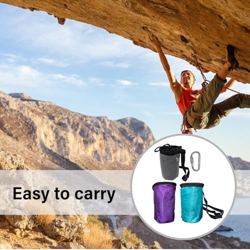 Rock Climbing Chalk Bag Drawstring Storage Pouches Bouldering Chalk Bucket Storage Bag for Weight Liftings Gym Climbin