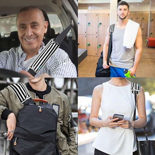 ZINZ Universal Shoulder Pad with Ultra Thick Cushion for Bag Luggage Bag Crossbody, Plus Long & Anti-Slip & Breathable,Black & White Stripes - color: Black & White Stripes