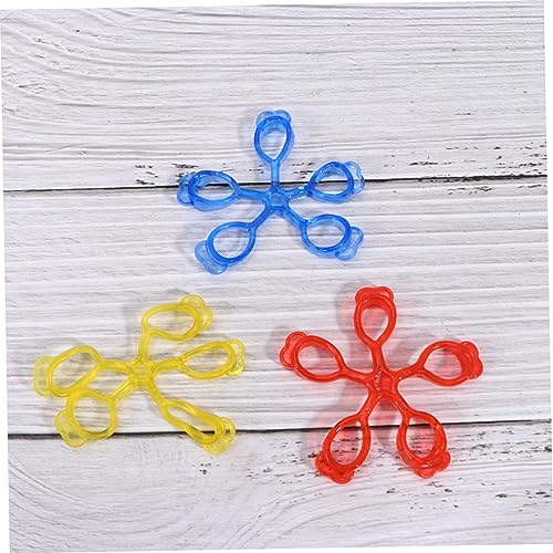 LIOOBO 3PCS Finger Strength Trainer Set Adjustable Resistance Finger Exerciser Hand Rehabilitation Tool for Guitar Players Rock Climbing and Strength Training (Yellow Red Blue)