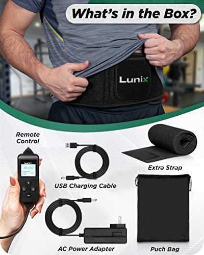 Lunix LX16 Red Light Therapy Belt, Near Infrared Light and Red Light Therapy to Improve Circulation, Relax Muscles, Black - size: Black Body