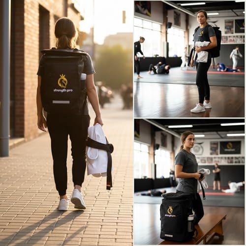 Gym Backpack for Men – BJJ Jiu Jitsu MMA Training Bag, Large Sports Gear Backpack, Durable Martial Arts & Workout Bag for Travel