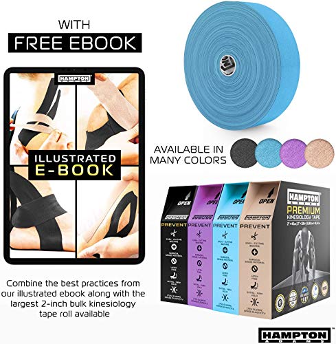 Hampton Adams | As Seen on Shark Tank | Elastic Kinesiology Tape (Bulk Roll) | 135ft Uncut | Supports & Protects Muscle Wrist Knee Shoulder Back Plantar Fasciitis | Waterproof Hypoallergenic (Beige) - color: Beige, size: 2in x 135ft (1 Roll)