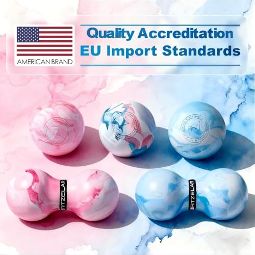 FITZELAR Massage Lacrosse Balls for Myofascial Release, Quality Certification, Massage Deep Tissue for Back and Shoulder, Trigger Point Therapy, Muscle Knots, Relieving Muscle Pain - color: Blue