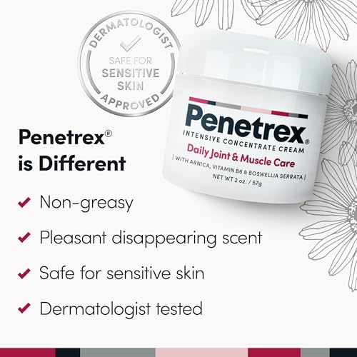 Penetrex Daily Joint & Muscle Care Cream – Soothing Botanical Formula with Arnica, Vitamin B6 & MSM – Lightweight Fast-Absorbing Cream for Everyday Movement - Non-Greasy - Light Scent- 2 oz - size: 2 Ounce (Pack of 1)