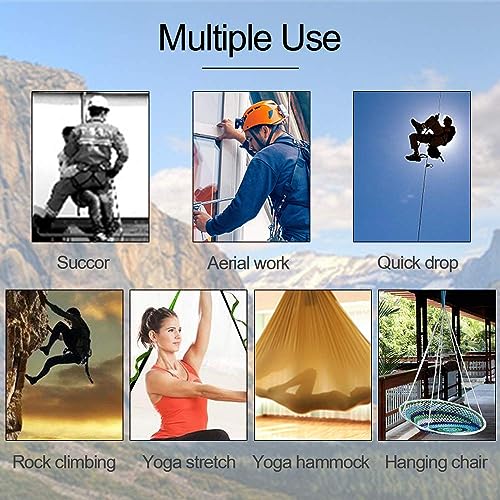 KIKIGOAL 2pcs Safety Daisy Chains Strong Climbing Strap Adjustable Nylon Strap Rope Yoga Pilates Stretching Straps - color: Grey, size: 180cm x 1.5cm
