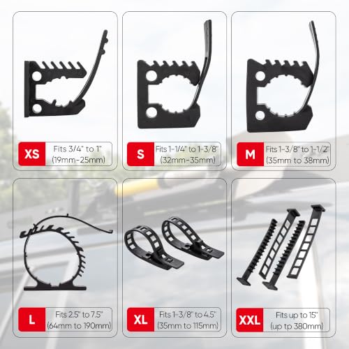 Sinoking Rubber Clamp Mount Kit Car Accessories for Offroad 4X4 parts from 1-3/8" to 4-1/2" (35mm-115mm)in Diameter