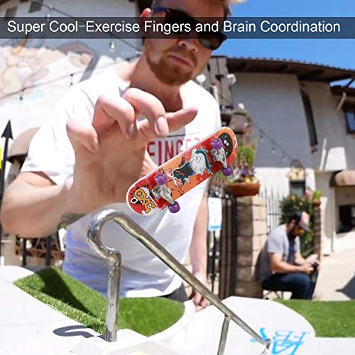 Skate Park Kit, Bigger Skate Park Kit Ramp Parts for Finger Skateboard Fingerboard Ramp Skate Park Kit Part Training Props with 3 Finger Decks 2 Finger Bike A Pair Skates Scooters - color: 8pcs