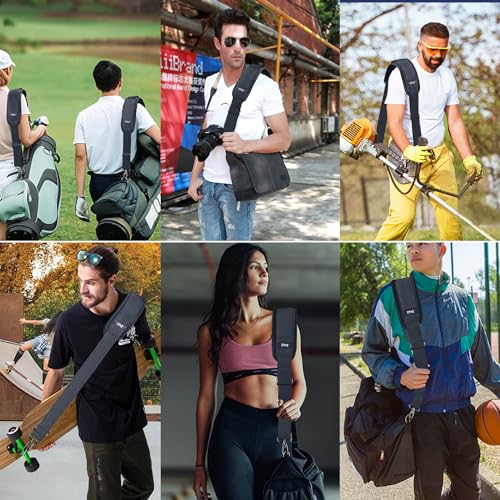 ZINMARK Shoulder Strap 59 inch, Extra-Thick Fixed Cushion Pad and Dual Clasps Universal Replacement Strap for Bags, Camera, Crossbody,Lawn,Mower -Dark Gray - color: Dark Gray