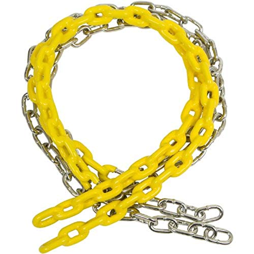 Swing Set Stuff Inc. 5 1/2 Ft Coated Swing Chain (Yellow) with SSS Logo Sticker