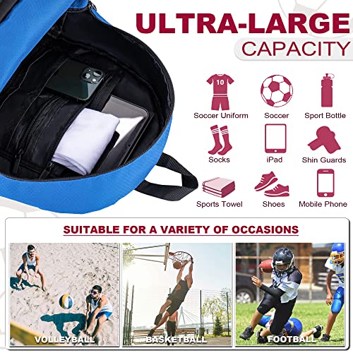 Himal Outdoors Soccer Backpack, Separate Cleat Compartment | Football,Volleyball,Handball,nylon fabrics,lightweight - color: Blue