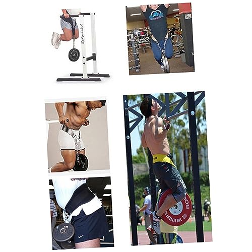 KOMBIUDA U-shaped Dip Belt Chain Weight Lifting Belt for Men Pull up Chin up Polypropylene Metal Chain Clip