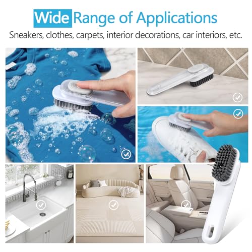 Shoe Brush, Liquid Dispenser Shoe Cleaning Brush, Laundry Brush for Stains on Clothes, Sneaker Cleaner Brush for Leather, Canvas, Knit, Multi-Purpose Cleaning Brush for Household & Outdoor