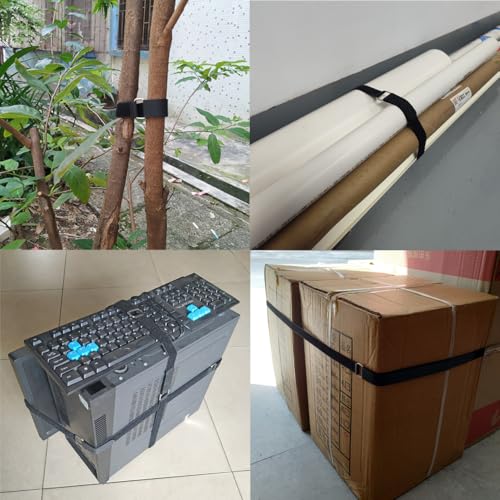 36 inch Cable Strap with Buckle - 16 PACK Hook and Loop Fastening Straps - Adjustable Nylon Extend Securing Strap - size: 1 x 36 in