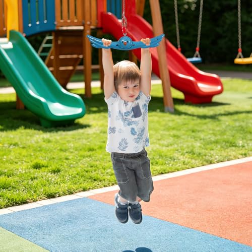 Ninja Twist Swing-360 Degree Handle Rotation Promotes Sensory Development, Arm Strength,Swingset Accessories Outdoor-Swing Spins Set (Blue) - color: Sky Blue