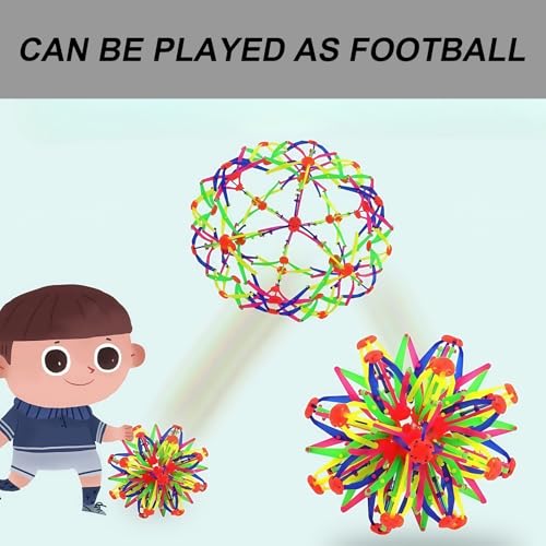 Large Plastic Toy, Novelty Rainbow Expandable Ball (11.8" to 39.4"), Breathing Sensory Stretching Elasticity Toy Designed Specifically for Boy and Girl