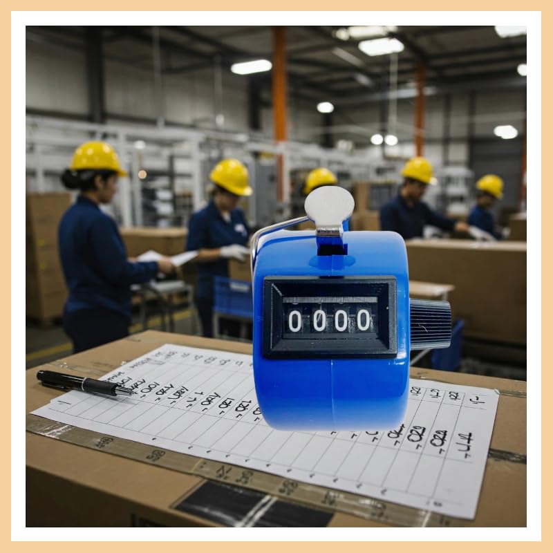 White Deer Hand Tally Counter 4 Digit Number Dual Clicker Golf Handy Convenient - color: Green