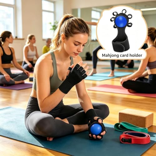 Grip Strength Ball Finger Muscle Trainer Ball | Finger Strengthening Tool for Workout Outdoor Weightlifting Rock Climbing Home Fitness Gym Office - color: Blue