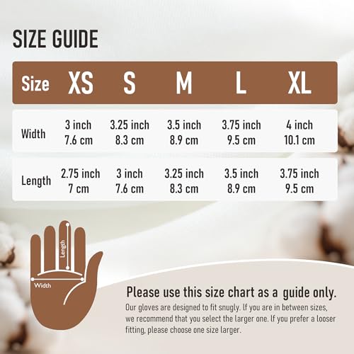 COOLJOB 6 Pairs Cotton Moisturizing Gloves for Dry Hands & Eczema, White XS - color: White, size: XS