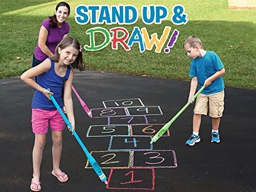 Walkie Chalk PRO Chalk Holder - Stand-Up Chalk Marker Set, 36 Inch Extended Reach, Easy Mark-Ups for Construction Sites, Trade Shows, Warehouses, Retail Planning, Use with Any 3/4-1in Chalk or Marker
