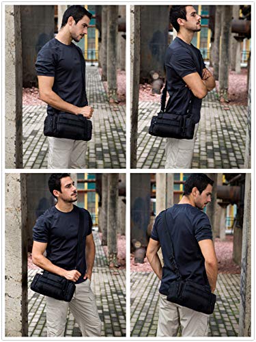 Utility 3P Military Tactical Duffle Waist Bags MOLLE Assault Shoulder Backpack Multifunction EDC Pouches Heavy Duty Fanny Packs (Black) - color: Black