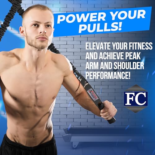 X-Over Arm & Shoulder Training Resistance Bands for Home Exercise & Upper Body Workouts, Portable Gym Equipment for Strength, Rehabilitation & Stretching for Men & Women - 40lb Very Heavy