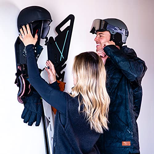 Garage Sports Equipment Organizer MADE IN USA | Multipurpose Equipment Home Storage | Vertical Drying Helmet Rack | Wall Mounted Organization Hanger | for Bike, Motorcycle, Ski, Snowboard, Camping Gear