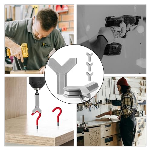 3pcs Hooks Driver Y Shape, Carbon Steel Power Wing Nut Driver Bit Set Practical Slot Wing Nuts Drill Bit Socket Tool Eye Y Cup Hook Driver for Wall and Ceiling Hook Screw Installation