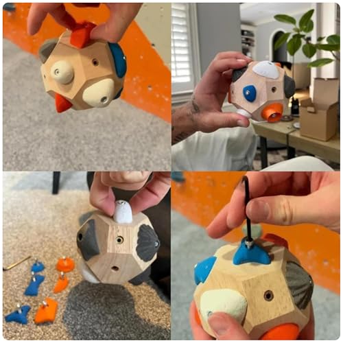 Handcrafted Boulder Block - Build Strength and Precision, 3D Climbing Ball for Strength Training, Simulated Rock Wall Holds, Portable Rock Climbing Gear, Gifts for Rocks Climbers(1PCS) - size: 1PCS