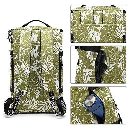 Kalesi Gym Duffle Bag Backpack 4-Way Waterproof with Shoes Compartment for travel Sport Hiking laptop - color: Olive-green
