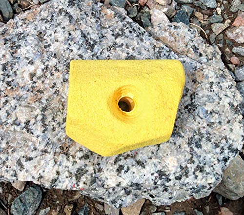 Single Handed Jug Polyurethane Bolt-On Rock Climbing Wall Hand Hold - color: Yellow