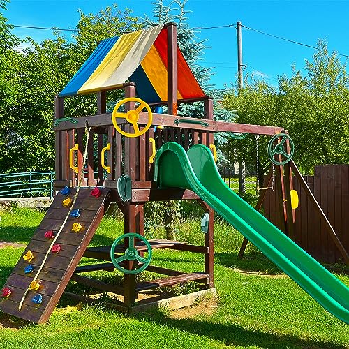 6 Pack Plastic Swingset Ship Wheel Playground Steering Wheel Steering Wheel Toys for Kids Boys Girls Playhouse Treehouse Playground - color: Color Set 3