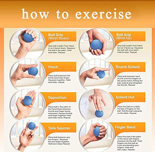 Multiple Resistance Therapy Exercise Gel Squeeze Balls for Hand Finger Wrist Muscles Arthritis Grip Exerciser Strengthening - color: Round ball