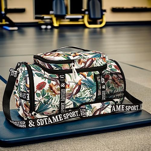 Gym Duffle Bag Backpack with Shoe Compartment,4 ways Travel Backpack for Women and Men,Multi-Functional Weekender bag with Waterproof Layer&Laptop Compartment for Fitness, Travel,Camping - color: Yellow
