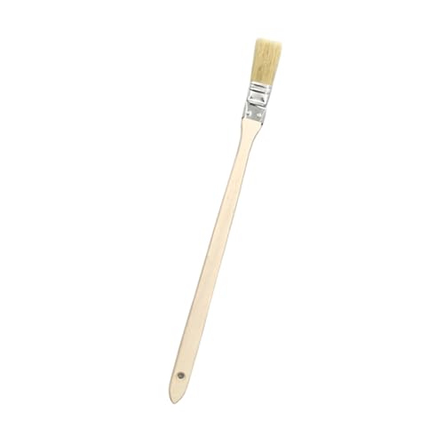 Tool with Comfortable Wooden Grip for Deeply Long Curved Head Scrub Brush Extended Reach Extension - size: F