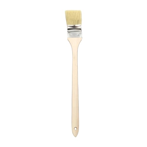 Tool with Comfortable Wooden Grip for Deeply Long Curved Head Scrub Brush Extended Reach Extension - size: D