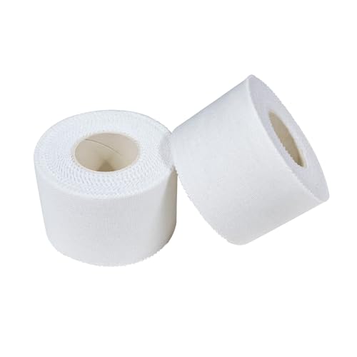 Athletic Tape Athletic & Medical Trainers & First Aid Tape for Injuries Wrist Ankle Finger Tape Easy to Tear & No Sticky Residue(1.5in*10yd*2rolls*White) - size: 1.5in*10yd*2rolls