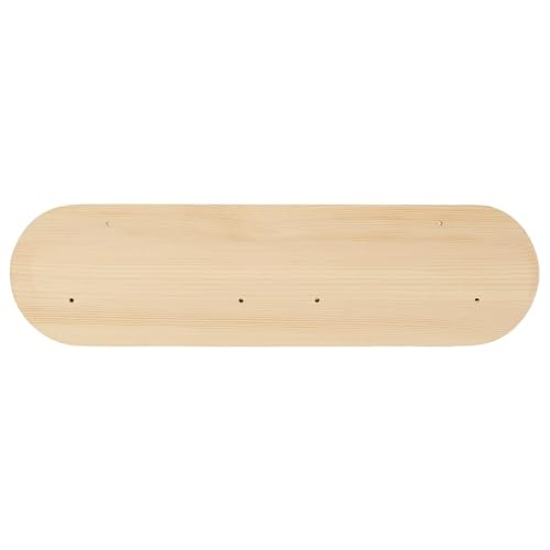 Climbing Hangboard Rock Climbing Training Board - Wooden Fingerboard Trainer 21.5" x 5.7" x 2" for Strengthen Fingers & Grip, Multiple Hold Configurations, Smooth Finish, Brown