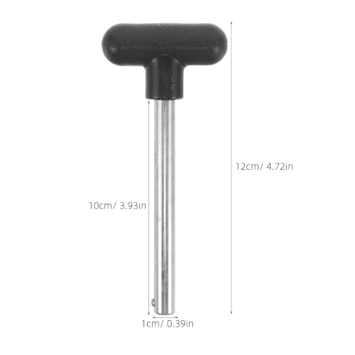 Toddmomy Weight Stack Pins with T-Shaped Handle, 3/8" Diameter 2pcs Heavy Duty Chromium-Plated Steel and 4" Locking Space, Enhanced Safety Locking for Home Gym for Cable Machines