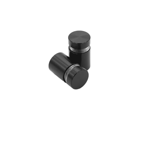 Aluminum Standoff Wall Mounts Screws, Black 12 Packs 1/2 x 1/2 Inch | aluminum Sign Standoff screws, Standoff Mounting Hardware, Wall Spacers, For Acrylic frames Signs, black - color: Black