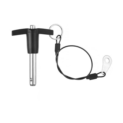 T Handle Quick Release Pin 3/8 Inch Diameter ,Stainless Steel Ball Locking Pin with Push Button Lanyard Cable Usable Length 1.18"(9.5*30mm) - size: 9.5mm-30mm