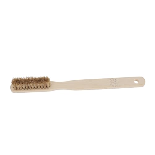 Rock Climbing Chalk Brush with Ergonomic Wood Handle and Natural Bristles for Removing Chalk and Dirt, Sturdy Beige Cleaning Brush for Indoor and Outdoor Climbing in Humid