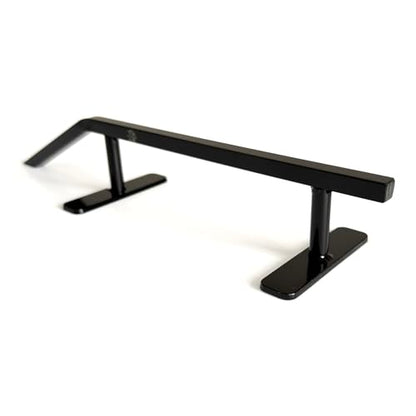 Teak Tuning Fingerboard Rail with Pole Jam Entrance, 12.5" - Custom Designed and Made in USA - Solid Steel Construction, Glossy Powder Coated Finish in Black