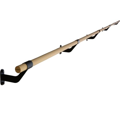 Wall-Mounted Ballet Barre for Home Dance, Exercise, Fitness, Stretching - Made in USA - size: 20 ft