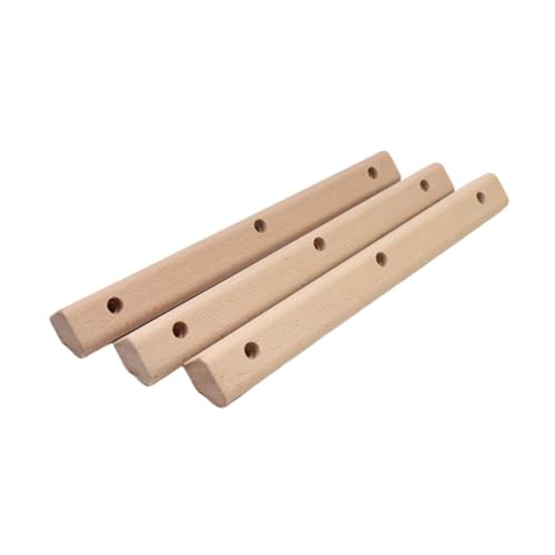 Wooden Rock Climbing Holds 3Pcs Set for Bouldering Training, Grip Strength Workout, Home & Gym Use