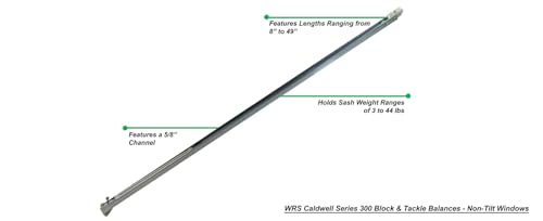 WRS Series 300 Block and Tackle Balance–12" Stamp 11-2 (6-9 lbs) | 5/8" Channel, Non-Tilt/Side-Load Window, Pre-Assembled w/ Guides, Galvanized Steel, Sold Individually, Res. & Commercial, DIY - size: 11-2 (6-9 lbs)